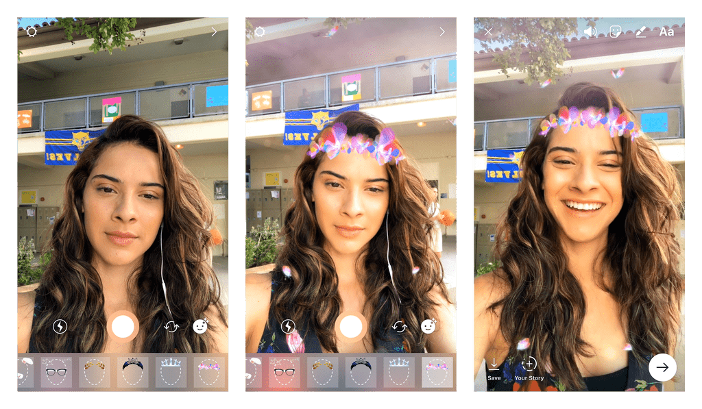 instagram face filters creation 3 up